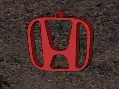3D Printable Hondo Logo Keychain STL File Download 3D print model