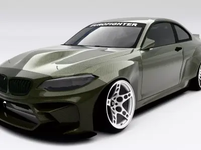 BMW F22 Low-poly 3D model