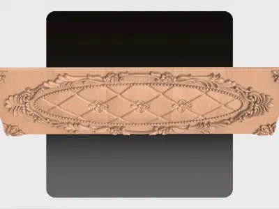 Carved decor ornament for cnc 07 3D model