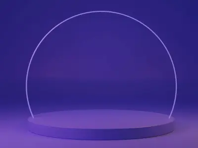 Podiums Product Minimalistic Abstract Display Platforms Set Low-poly 3D model