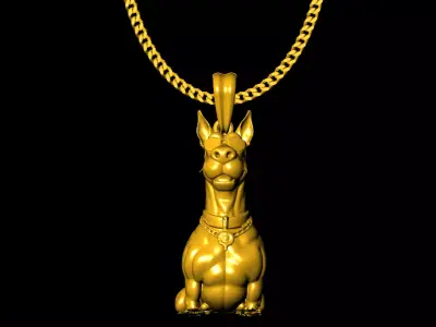 scooby doo pendant charms - one inch pendant 3D print model