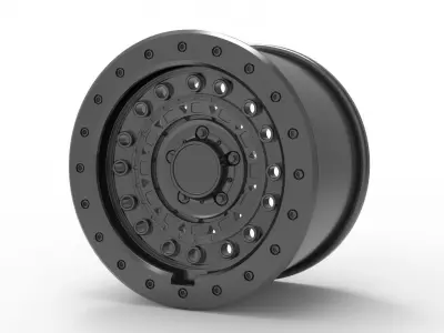black rhino wheel rim model 3D print model purchase