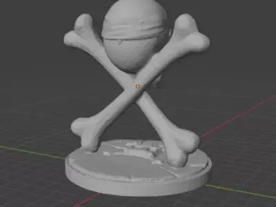 Pirate Skull Holder 3D Model  3D print model