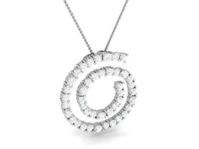 Solitaire Women Pendant 3DM STL OBJ FBX Render Details 3D print model shop