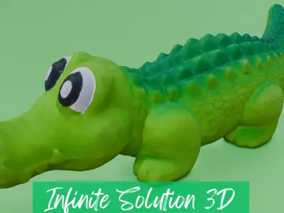 Toy Crocodile 3D Model Low-poly 3D model