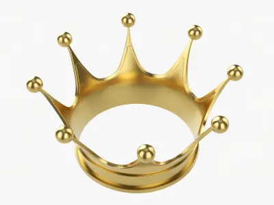 Coronation Royal gold crown 02 3D model