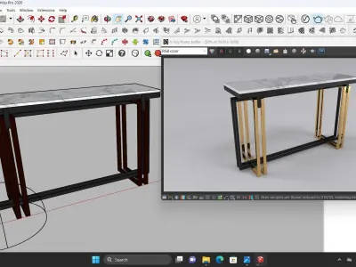 Luxury console table 3D model