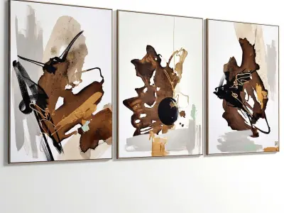 Abstract Painting Set of 3 pieces - No 12 Low-poly 3D model