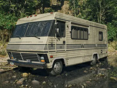 RV Motorhome Low-poly 3D model