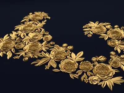  Decorative Ceiling 3D model 01 3D model