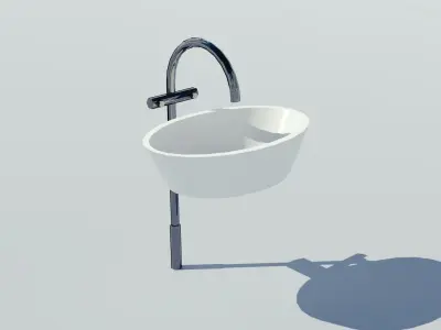 Luxury Bathroom Sink Low-poly 3D model