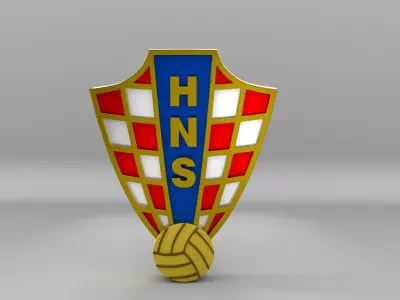 Croatia National Soccer Team Logo 3D model