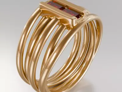 Modern Reliquary Ring - 3D print ready 3D print model