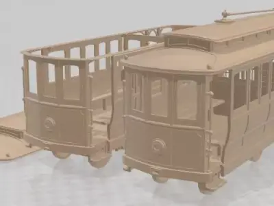 Cable Car - San Francisco Printable 3D print model