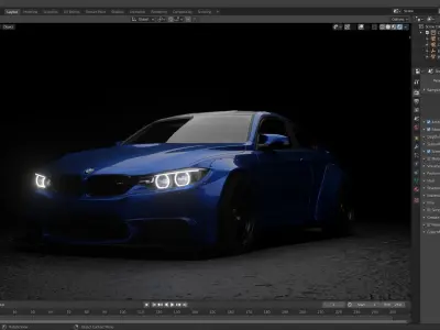 Car paint material Blender 3D model