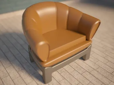 THE ARMCHAIR leather chair Free 3D model