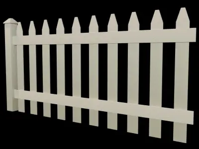 Low-Poly Fence Free low-poly 3D model