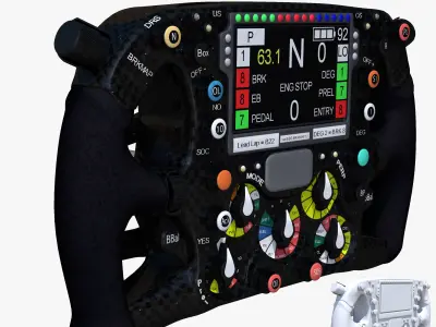 C35 Steering Wheel Low-poly 3D model
