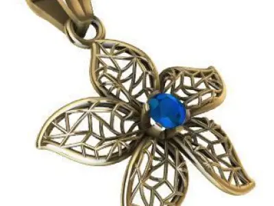 Direct Casting Flower Pendant Texture 3D print model  3D print model purchase