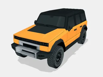 Generic off-road SUV Low-poly 3D model