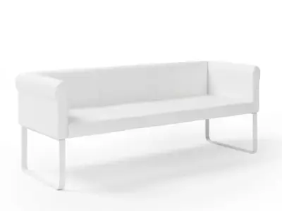 Furniture   White Sofa 3D model