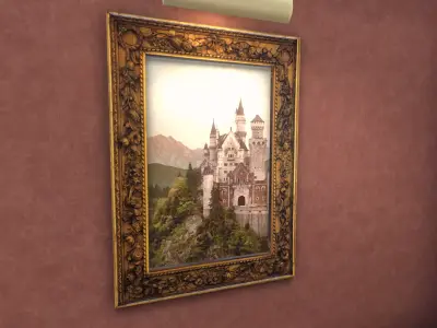 Painting Frame 3 Low-poly 3D model