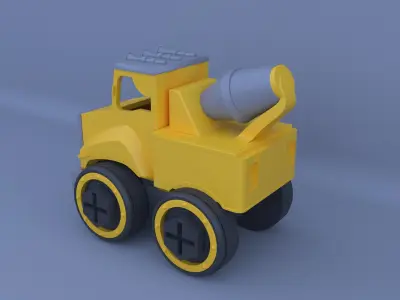 construction truck toys Free 3D model