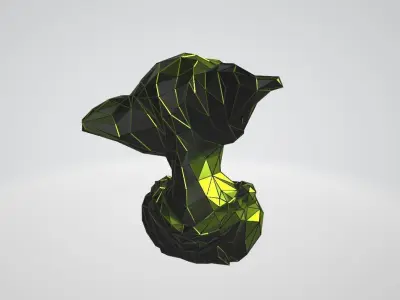 Dobby bust Harry Potter WIREFRAME VORONOI WIREMESH MESH 3D print model