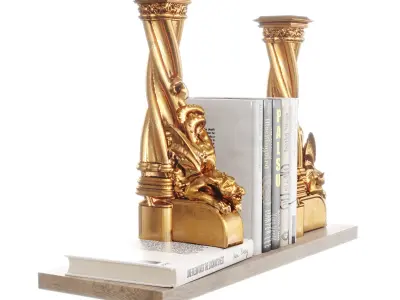 Dragon book holder or book ends 3D model