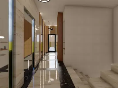 Apartment entrance interior 3D model