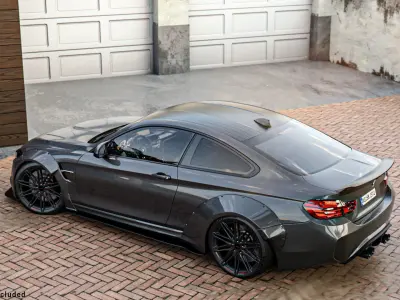 Automotive Render Scene Low-poly 3D model