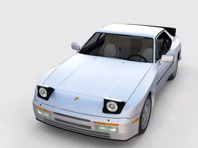 Porsche 944 S2 with interior rev 3D model