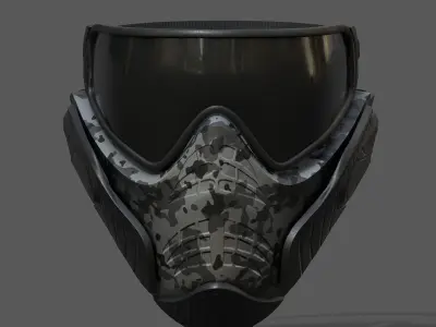 Mask helmet scifi futuristic military combat  Low-poly 3D model