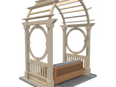 Pergola 5 Low-poly 3D model