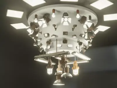 Best Lamps pack Low-poly 3D model