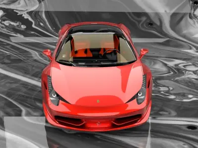 Ferrari 458  Italia High Poly Realistic 3D Model 3D model