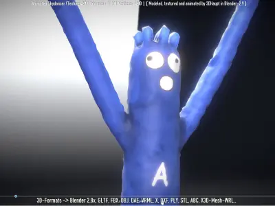 Skydancer with Animation Low-poly 3D model