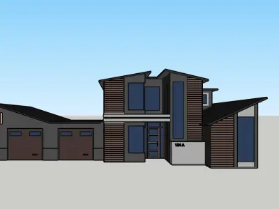 Architectural 3D model modern house 3D model purchase