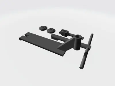 4th Scale Fully Printable Freestyle Scooter Model Toy 3D print model