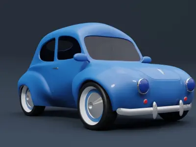 Cartoon Car Pixar Style 3D model