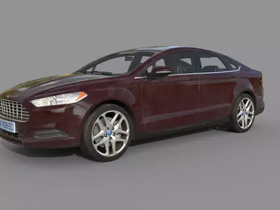 Ford Fusion 2013-2020 years Low-poly 3D model