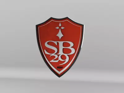 Stade Brestois 29 Team Logo 3D model