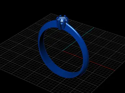 STL 3DM Print Ready Women Diamond Ring Lightweight Printable  3D print model 3
