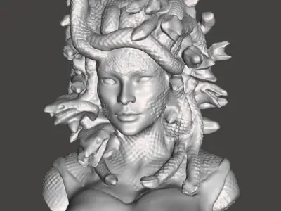 Medusa Bust Sculpture 3D print model