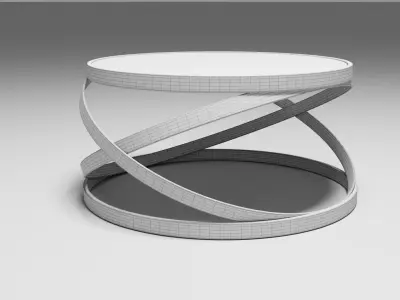 Twist Gold Coffee Table 3D model