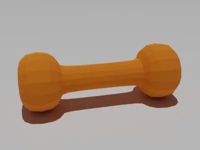  Dumbbell and weight  Free low-poly 3D model