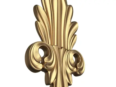 Carved Decor Furniture 02 Low-poly 3D model