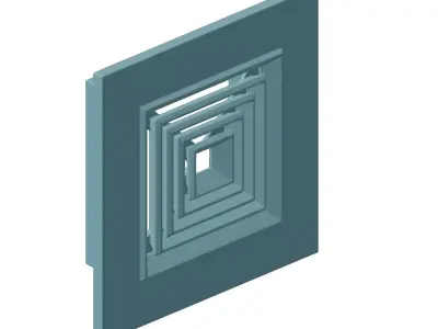 Plastic Square Air Conditioning Vent Toy 3D model