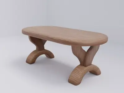Table Low-poly 3D model 3