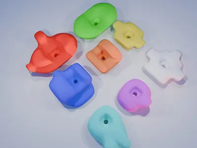 Wall climbing pieces 3D print model
